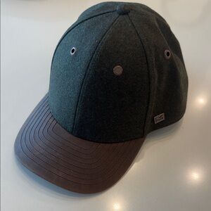 Dark Green and Brown Men's Cap